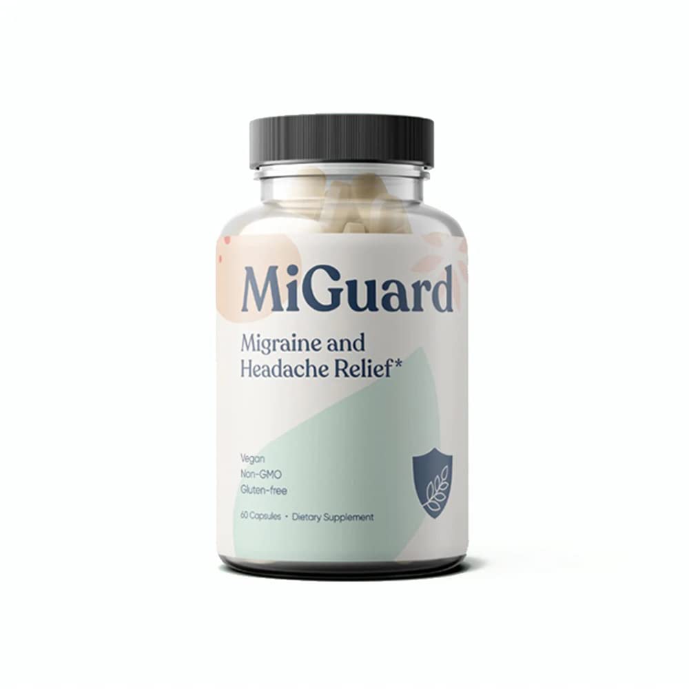 Suplementos de prevención de la migraña y dolor de cabeza - Suplementos de prevención de la migraña - Suplementos naturales para los dolores de cabeza de migraña - Ayuda a reducir la frecuencia y la severidad (60 cápsulas)