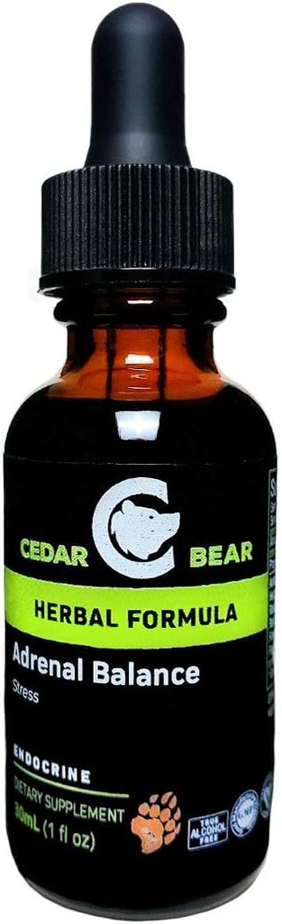 Balanza Adrenal de Oso de Cedro - Suplemento Herbal Líquido con Adaptógenos que Lucha Fatiga, Manage Stress y Aumentar Energía 1 fl oz / 30 ml