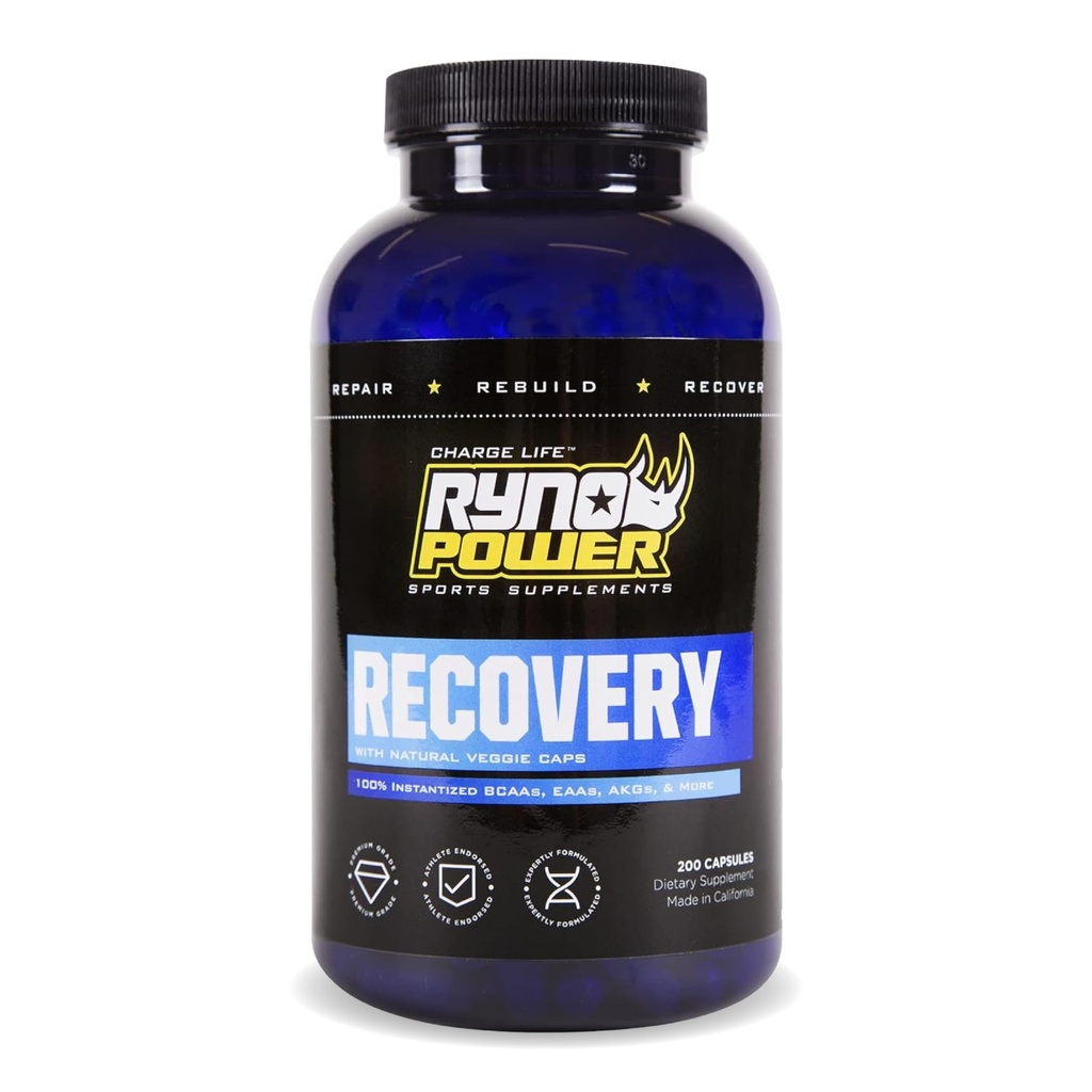 Rino Power Recovery Post-Workout Supplement Capsules (33 Servings)