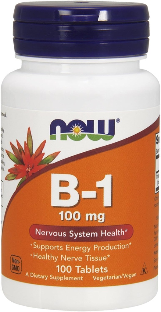 AHORA Vitamina B-1 (thiamine) 100mg, 100 Tabletas (Pack of 4)