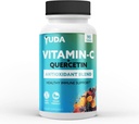 Yuda Quercetin Supplements with Vitamin C 1000mg - Super C Vitamin & Quercitin Formula for Immune Support Enriched with Elderberry & Rose HIPS - Promotes a Healthy Immune Response - 90 Tablets