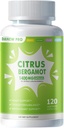 Citrus orgánicos Bérgamot 1400mg, 120 cápsulas -Citrus Bergamia - Aceite esencial y Citrus Bioflavonoides - Suplementos Naturales de Salud del Corazón para Mujeres y Hombres - No GMO Píldoras