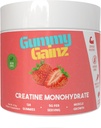 Creatine Monohydrate Gummies Muscle Strength Builder Gain Faster Recovery 5000mg para Hombres &amp; Mujeres Boost Energy Pre-Workout Chewables Suplemento 128ct (Regular, Fresa)