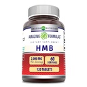 Amazing Formulas HMB (Beta-Hydroxy Beta-Methylbutyrate) Suplemento Silencio 2000 Mg Por Serving  vivid 120 Tablets ← Non-GMO ← Gluten Free ← Made in USA