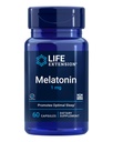 Extensión de la vida Melatonina 1 mg - Para Noche Restablecida, Equilibrio hormonal y Salud Inmune - Inmediata liberación - Gluten-Free, Non-GMO - 60 cápsulas