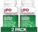 Lipo-Flavonoid Soporte para Vertigo & Dizziness Relief - Fórmula clínica con el complejo Ginkgo Biloba & Vitamina D & B - Asistencia para la salud del oído interno - 30-Count - 2-Pack