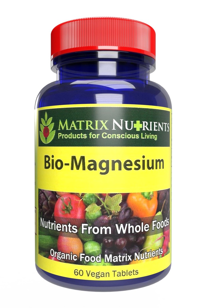 BIO-Magnesium - Suplemento de Magnesio Premium para: Energía, Presión de Sangre, Función muscular, sueño, función nerviosa, niveles de azúcar de sangre y más! - Tablas Vegan (60ct)