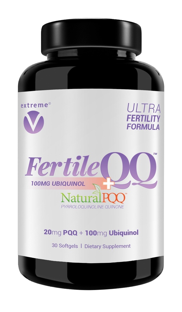 FertileQQ ULTRA Ubiquinol (QH) más PQQ a BOOST Mama 2B Apoyo Reproductivo Natural, #1 Fórmula de Apoyo a Mitocondria Egg Cell Health - Doctor Recommended Fertility Formula.
