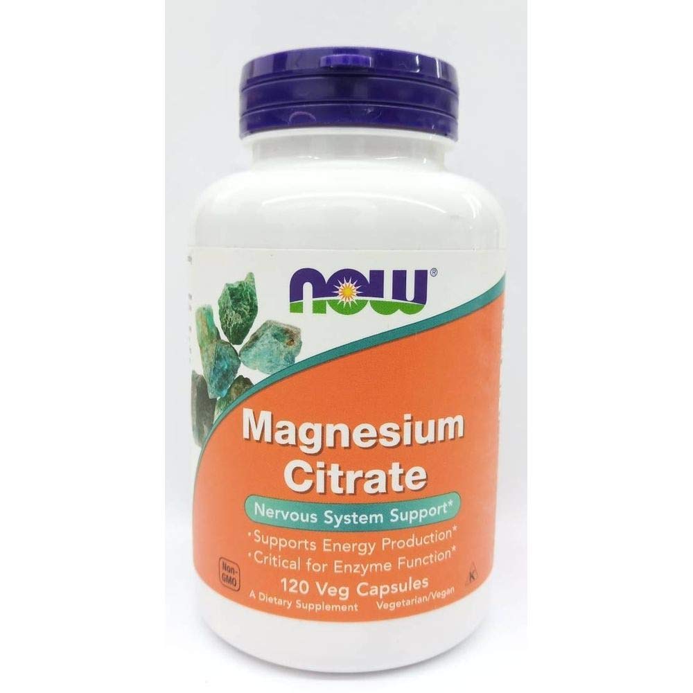 AHORA Suplementos, Citrato de Magnesio, Función de Enzima*, Soporte del Sistema Nervous*, 120 cápsulas de Veg
