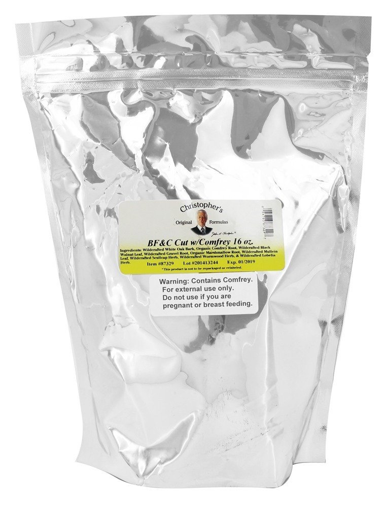 Las Fórmulas Originales de Christopher Corte con Comfrey, 16 oz - Soporte herbario para huesos, carne y cartílago