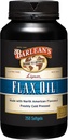 Suplemento de semilla de Flaxseed Lignan de Barlean con 1,550 mg ALA Omega-3 ácidos grasos para la salud conjunta del corazón, 1000 mg, 250 ct