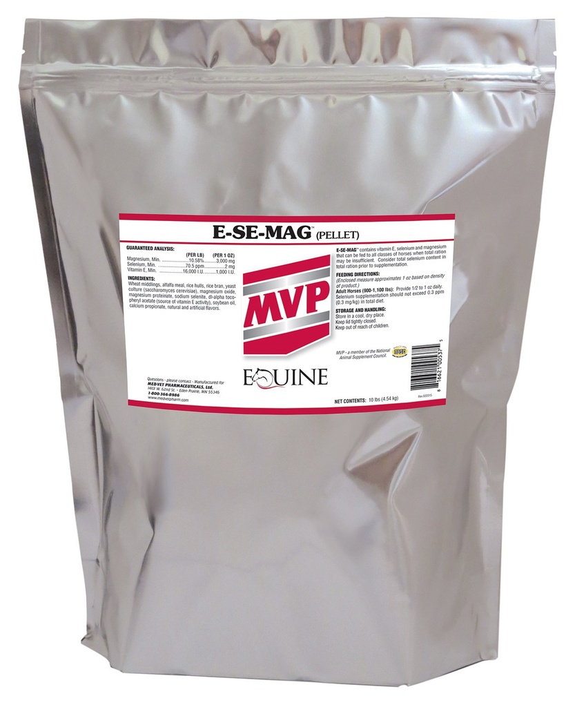 MVP E-Se-Mag (10lb) for Muscle Function & Recovery in Horses