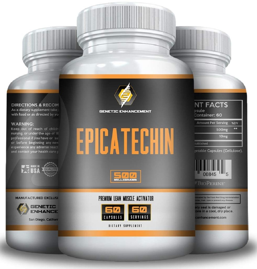 EPICATECHIN - 500MGs Per Serving - 60 Servings and 1000 MGS Per Serving - 30 Servings - Max Strength - May Reduce Myostatin - Helps in Protein Synthesis