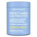 BodyHealth PerfectAmino Electrolytes Polvo No Azúcar, Hidratación Ayuno Keto Zero Azúcar Electrolitos Beber mezcla con minerales Traza - Fruta Pasión - 30 Servimientos