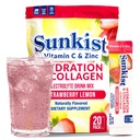 The Frozen Bebida Sunkist Sunkist Collagen Mix - Hydration Strawberry Lemon Electrolyte Drink for Women with Vitamin C, Zinc, Collagen Peptides, Naturally Flavored - 20 Pack