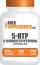 BulkSupplements.com 5-HTP Capsules - 5-Hydroxytryptophan, Suplemento Amino Acid - Gluten Free, 1 Cápsula por Serving, 240 Conde (Pack of 1)