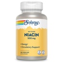 SOLARAY No Flush Niacin 500mg, Flush-Free Vitamina B3 Niacina, Energía y Sistema Circulatorio, Vegan, Lab Verified, 60-Day Garantía de Dinero-Back, 100 Servimientos, 100 VegCaps