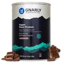 Nutrición Gnarly Proteína vegetal vegana – Polvo de proteína vegana de chocolate, certificado deportivo NSF – Reemplazo de carne, Boost nutricional diario – Polvo libre de lactosa – Chocolate, 28,2 oz