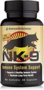 NK-9, AHCC Suplemento para perros & gatos - Suplemento dietético para el sistema de apoyo inmunológico - Hecho para las defensas inmunitarias de mascotas - 30 cápsulas, 250 mg/capsule