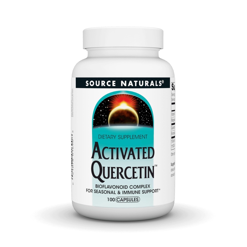 Fuente Naturales Activado Quercetina, Complejo Bioflavanoide, para la Temporada &amp; Soporte Inmunitario* - 100 cápsulas