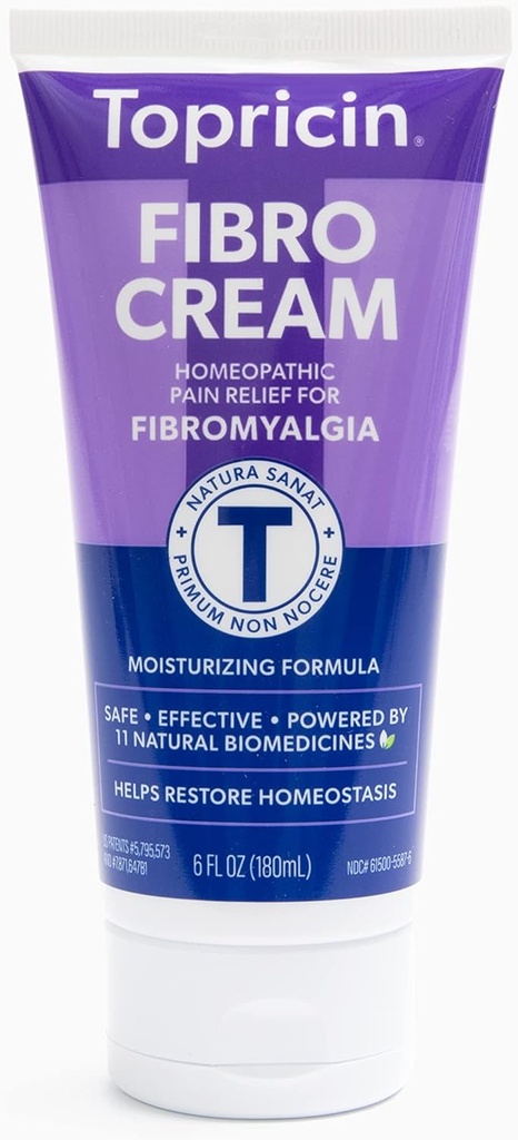 Topricin FIBRO Crema de alivio de dolor (6 oz) – Alivio rápido para la fibromialgia con la Fórmula patentada - reduce la duración y la intensidad de los episodios de fibromialgia, mejora el sueño y las restantes energía