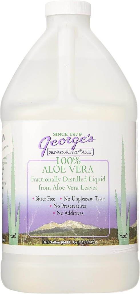 Suplemento Aloe Vera de George Softgel, 64 onza fluida, 100% siempre activo Vera Liquid