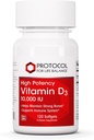PROTOCOLO PARA LA VIDA BALANCE Vitamina D3 10,000 UI - Soporte Inmunitario Huesos y dientes - 120 Softgels