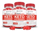 (3 Pack) Rapid Lean Keto ACV Gummies Advanced Formula 1000MG Rapid Lean Keto Gummies Apple Sider Vinegar Formulado con Pomegranate Beet Juice Powder B12 Vegan Non GMO 180 Gummys
