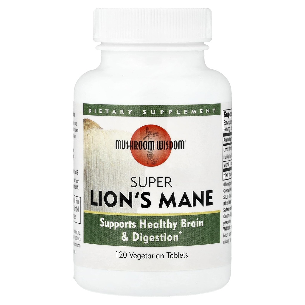Mushroom Wisdom Super Extracto, Lion's Mane, 120 Conde