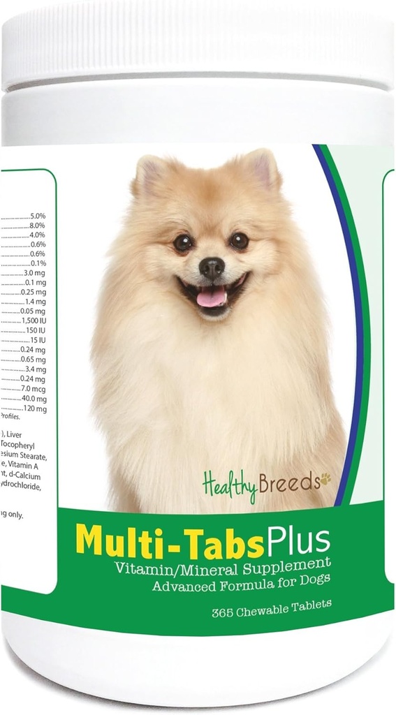 Hierbas saludables Pomeranian Multi-Tabs Plus Chewable Tablets 365 Cuenta
