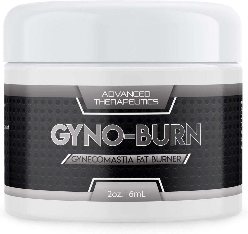 Gyno Burn Gynecomastia Crema Nuevo 4 onzas Jar. Burn Stubborn Chest Fat y Firme Sus Pecs. Crema de quemador de grasa trabaja para hombres y mujeres