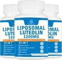 1200MG Liposomal Luteolina Suplemento - Absorción Máxima, Boosto Antioxidante para el cerebro 180 cápsulas