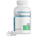 Bronson L-Tryptophan 500 MG High Potency Essential Amino Acid Supports Relaxation & Positive Mood Support Non-GMO, 60 cápsulas