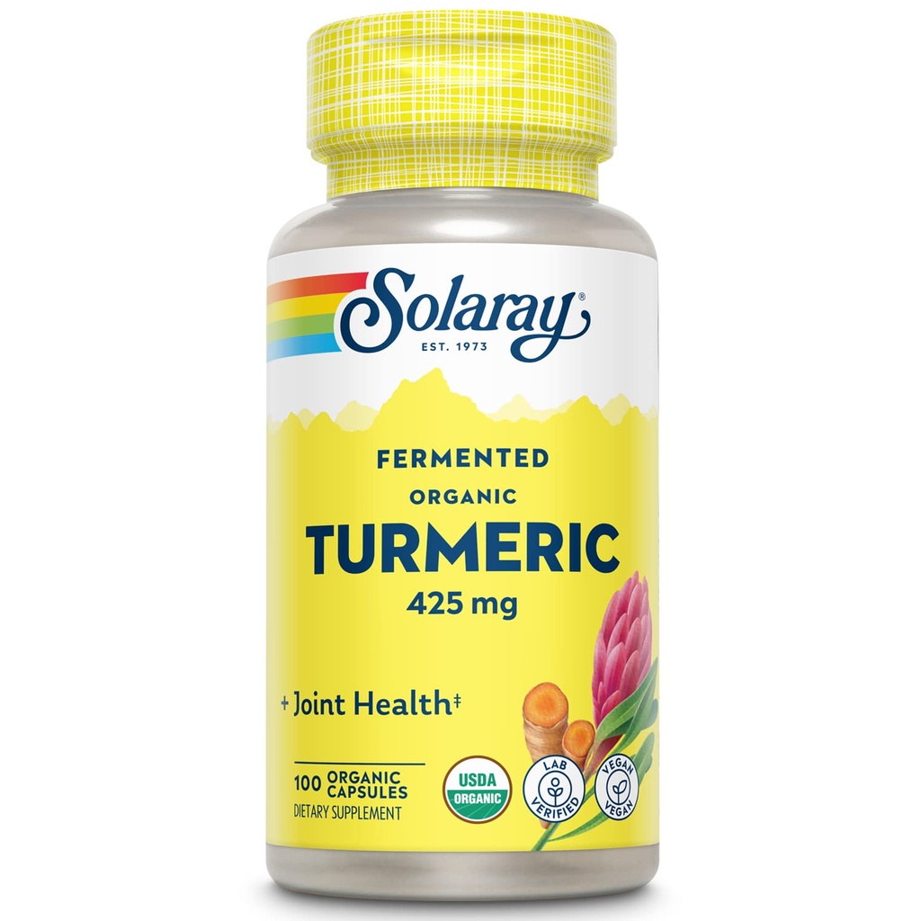 SOLARAY Fermented Turmeric Root 500mg tención 100 VegCaps