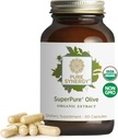PURE SYNERGY Extracto de Oliva SuperPure Silencioso Orgánica Hoja de Oliva, Aceite y Fruta Suplemento con Polyphenols Silencio para el Corazón, Cerebro y Salud Inmunitaria (60 cápsulas)
