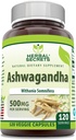 Herbal Secrets Ashwagandha Extracto Suplemento Silencio 500 Mg Por Serving Silencio Veggie Capsules Silencio No-GMO Silencio Gluten Gratis Silencio Made in USA (1 Pack, 120 Cuenta)