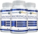 Investigación Moringa Verificada Oleifera - 100% Puro Extracto- 1200 mg Por Serving - 60 Cuenta - 3 Mes de Suministro