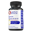Laboratorios de Nutrición Cuántica Vitamina D3 y Suplemento K2 - Bono & Heart Health Support for Women &amp; Men, 5000 UI, Vitaminas Vegan, Permite la absorción de calcio, libre de gluten - 30 cápsulas basadas en plantas