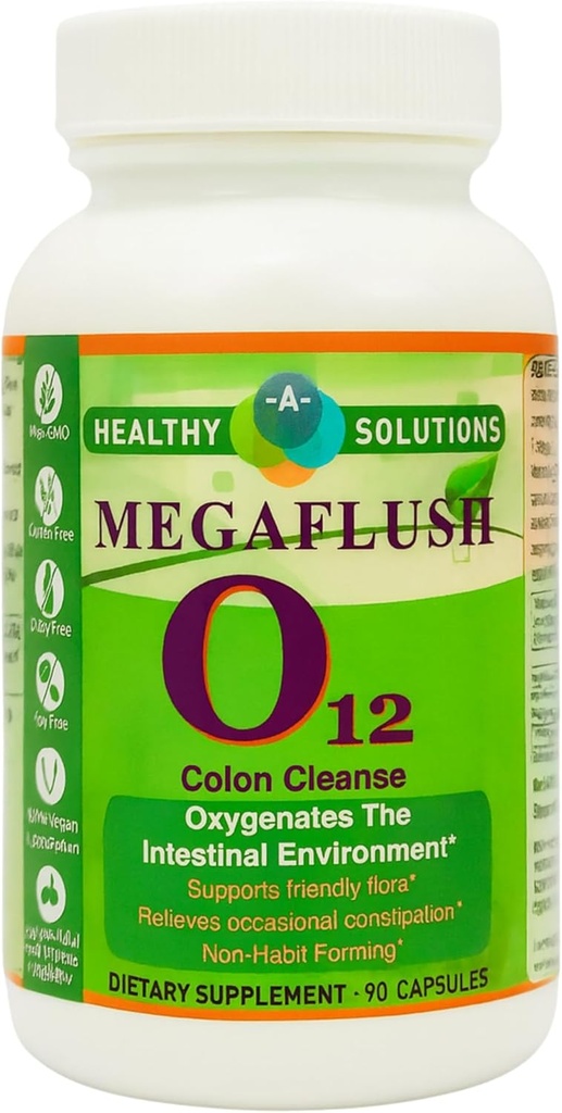 Mega Flush 07 - Suplemento natural para el colon saludable - Colon Cleanse - 90 Veggie Caps