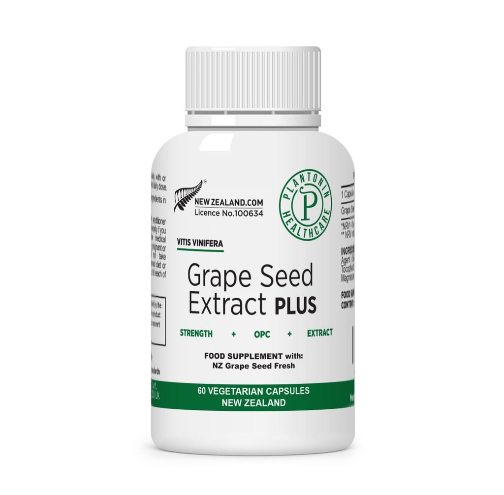 Grape Seed Extract 500 mg con 93% Polyphenols - 120:1 60.000mg Fuerza, 60 cápsulas - 2 meses Suministro - GMO &amp; Gluten Gratis - Polyphenols Extractos