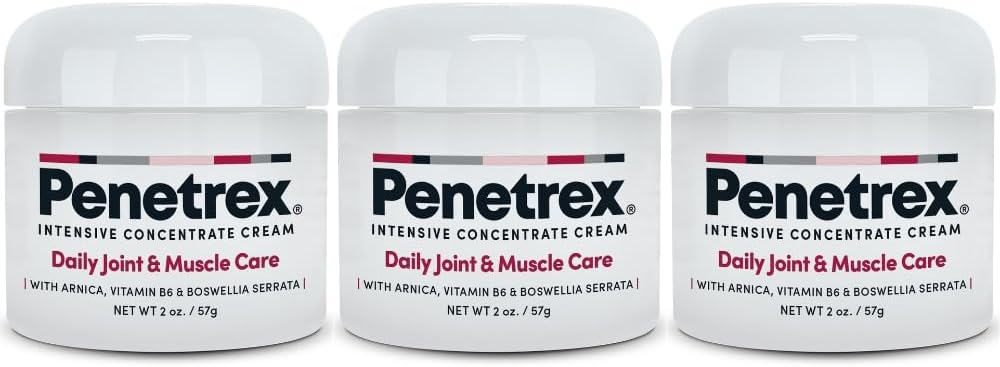 Penetrex Joint &amp; Muscle Therapy - Soothing Comfort for Back, Neck, Hands, Feet - Premium Whole Body Rub with Arnica, Vitamina B6 MSM & Boswellia - 2oz 3-Pack