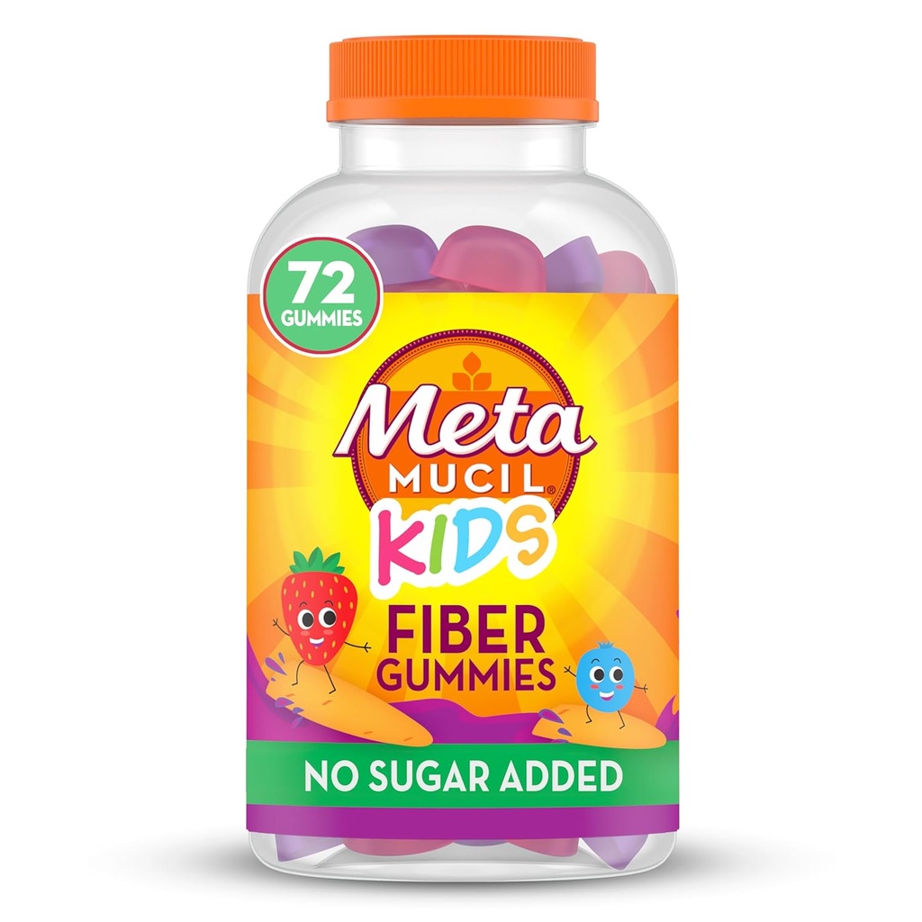 Metamucil, Metamucil Kids Fiber Supplement Gummies, 72 Count