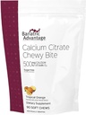 Bariatric Advantage Calcium Citrate Chewy Bites 500 mg - Highly Absorbable & Digestible - Vitamina D3 - Suplemento de Calcio Fácilmente Chewable - Naranja Tropical - 90 Cuenta