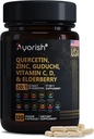 Quercetina Zinc Vitamina C Bromelaina Vitamina D Bromelaina Elderberry - Lung Immune Apoyo Suplemento Adultos con Artemisinina, Moss Marítimo, Echinacea, Alivio 120 Conde