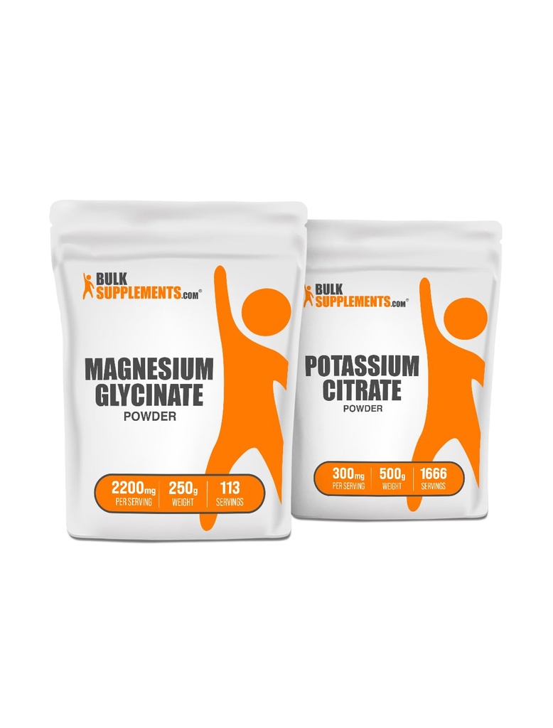 Magnesio Glycinate 250g + Potasio Citrate 500g Bundle