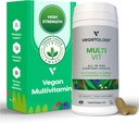 MultiVit Vegan Multivitamínico Suplemento, 26 Vitamina & Minerales – Suplementos de vitaminas para Metabólico, Función del cerebro & Soporte Inmunitario – Multivitamina para Mujeres, Hombres & Niños