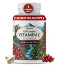 OPTIVIDA Planta base Natural Acerola Cherry Vitamina C Capsules  vírgenes 60 Conde ← Vitamina Orgánica C Silencio No Ácido Acúbico Suplemento Vegano para Soporte Inmunitario, Esquí saludable &amp; Juntas