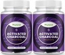 Píldoras de carbón activadas Detox &amp; Cleanse - Purifying Coconut Capsules con 1200 mg Por Serving for Bloating Relief - Active Detoxification Supplement for Body & Gut Health - 90 Count - 2 Pack