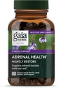 Gaia Herbs Adrenal Health Nightly Restore - Suplemento herbal con Ashwagandha, Magnolia Bark, Cordyceps, Lemon Balm & Más - 120 Vegan Liquid Phyto-Capsules (60 Servings)