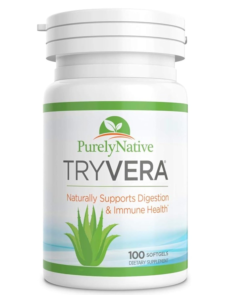 Aloe Vera Softgels 100 mg Per Serving (2 Softgels), 100 Count - Digestive & Immune Support